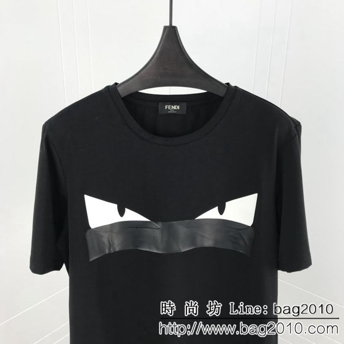 FENDI芬迪 19早春新款 小怪獸拼皮眼睛 短袖 男女同款 ydi1582